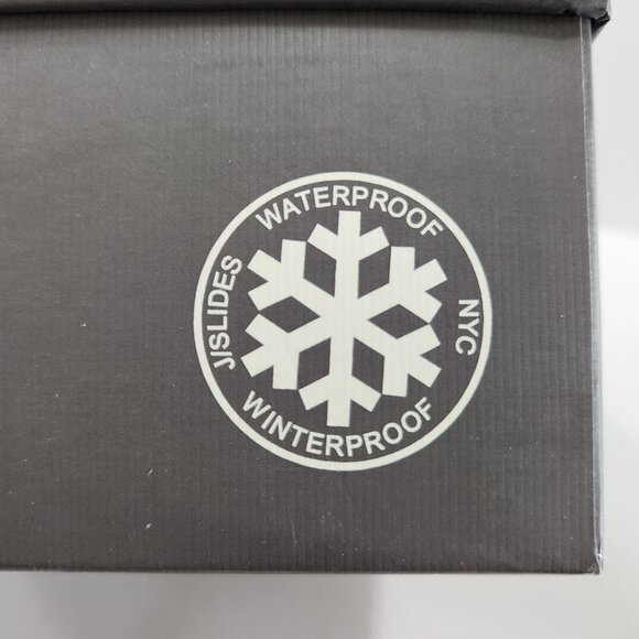 J/Slides NYC "Selene" Black Suede Faux Fur Waterproof Boots Size 7 - Picture 10 of 13